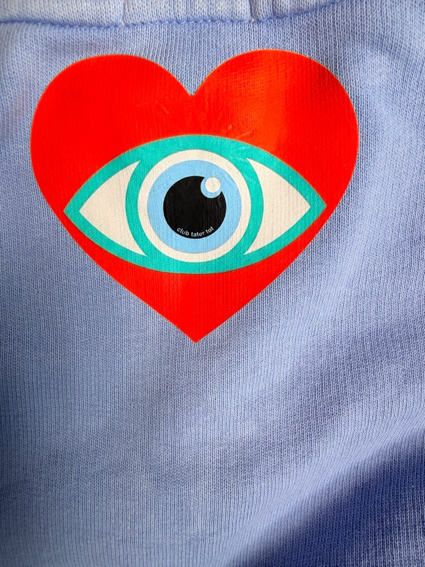 CTT Periwinkle Blue Quarter-Zip Cropped Sweatshirt XS