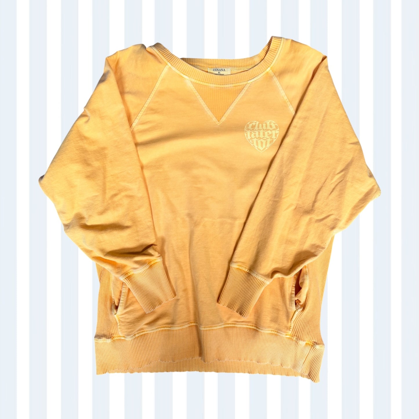CTT Yellow Wash Raglan Sweatshirt XL