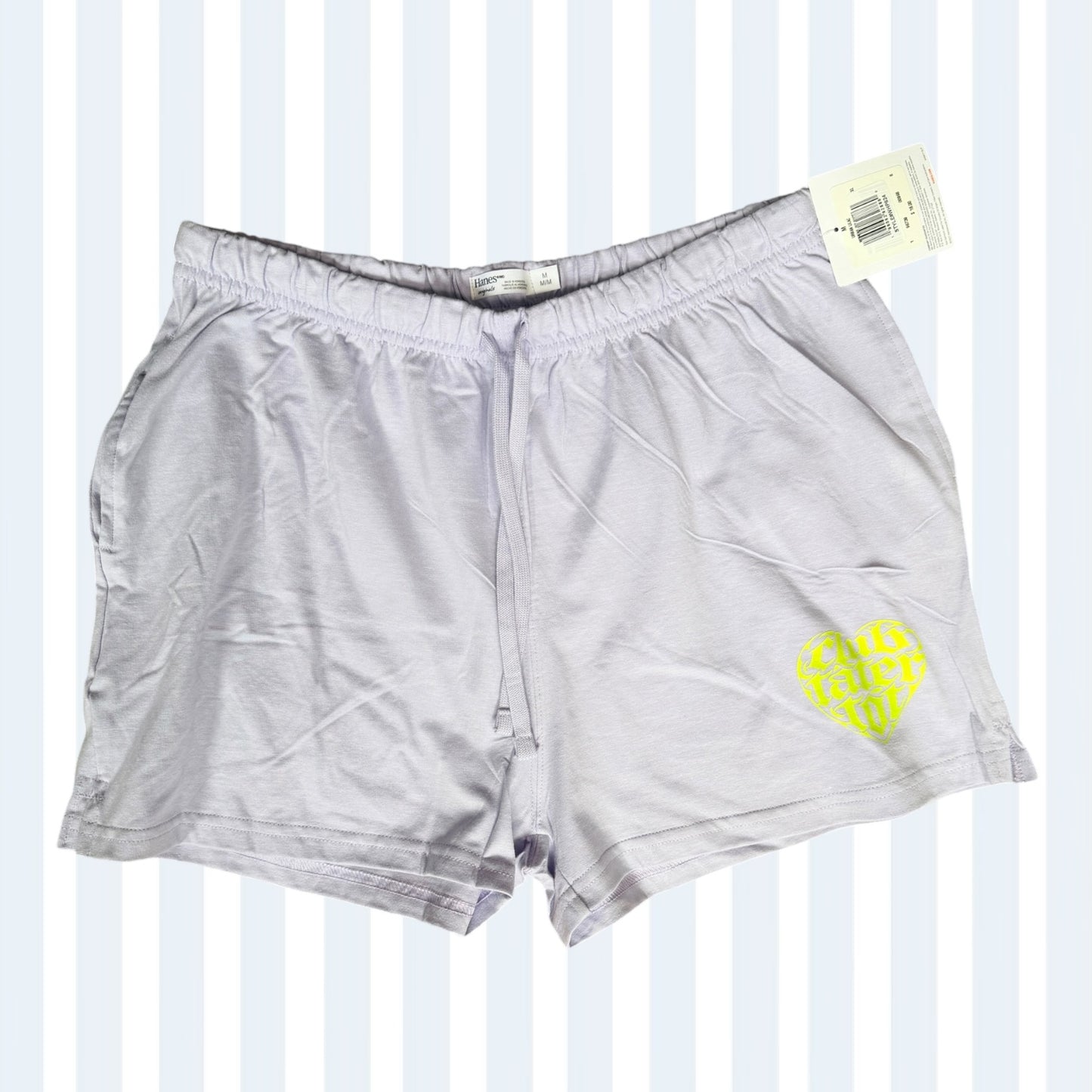 CTT Lavender Knit Drawstring Shorts M