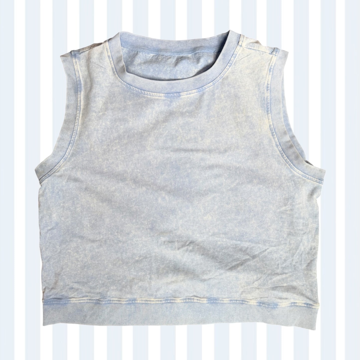CTT Acid Wash Light Blue Muscle Tank L
